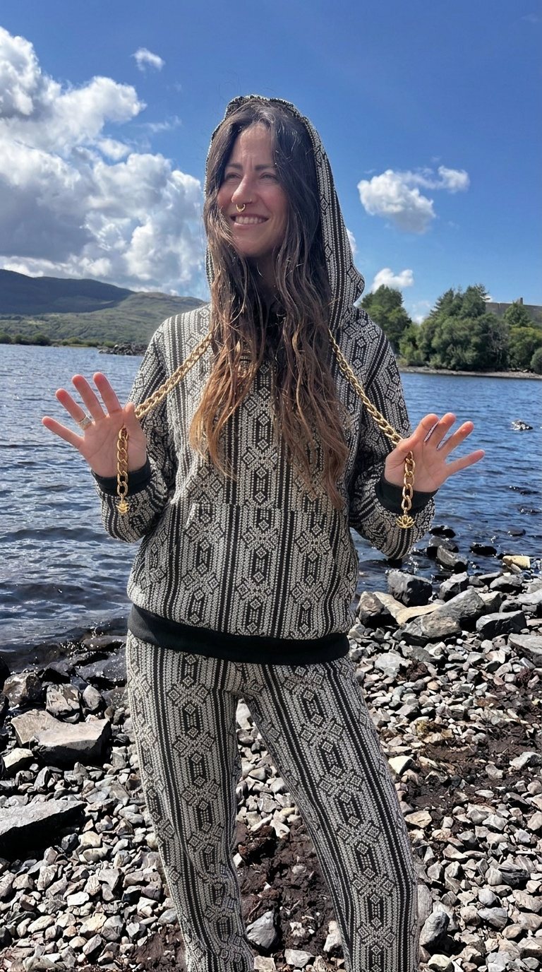 Tailored tracksuit, hoodie in another fabric